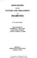 Researches on the nature and treatment of diabetes