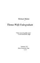 Thomas Wolfe undergraduate