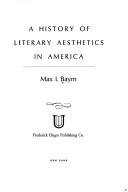 A history of literary aesthetics in America