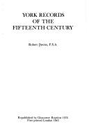 York records of the fifteenth century