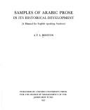 Samples of Arabic prose in its historical development