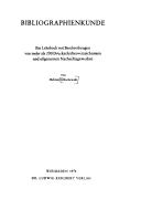 Bibliographienkunde