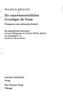 Die naturwissenschaftlichen Grundlagen der Poesie