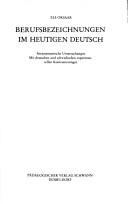 Berufsbezeichnungen im heutigen Deutsch