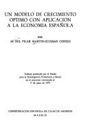 Un modelo de crecimiento óptimo con aplicación a la economía española