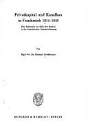 Privatkapital und Kanalbau in Frankreich 1814-1848