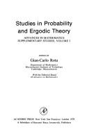 Studies in Probability and Ergodic Theory (Advances in mathematics : Supplementary studies)