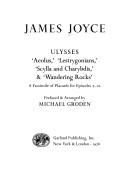 Ulysses, 'Aeolus,' 'Lestrygonians,' 'Scylla and Charybdis,' & 'Wandering rocks'