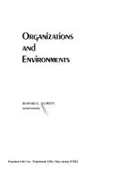 Organizations and environments