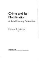 Crime and its modification