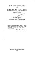 The Commonwealth of Lincoln College, 1427-1977