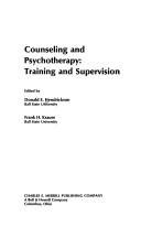 Counseling and psychotherapy: training and supervision