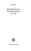 Schwedisch-deutsche Kirchenbeziehungen 1901-1936
