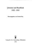 Literatur und Rundfunk, 1923-1933