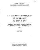 Les régimes politiques de la France de 1789 à 1958