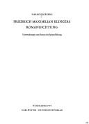 Friedrich Maximilian Klingers Romandichtung