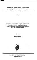 Imitatio und Mimesis in der Geschichte der deutschen Erzähltheorie unter besonderer Berücksichtigung des 19. Jahrhunderts
