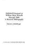Published comment on William Dean Howells through 1920