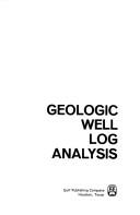 Geologic well log analysis
