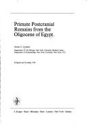 Primate postcranial remains from the Oligocene of Egypt