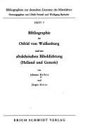 Bibliographie zu Otfrid von Weissenburg und zur altsächsischen Bibeldichtung (Heliand und Genesis)