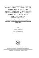 Massenhaft verbreitete Literatur in einer Gesellschaft mit hohen soziopsychischen Belastungen
