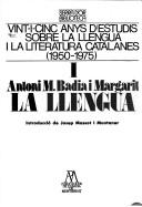 Vint-i-cinc anys d'estudis sobre la llengua i la literatura catalanes, 1950-1975