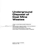 Underground disposal of coal mine wastes