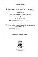 Specimens of the popular poetry of Persia