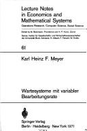 Wartesysteme mit variabler Bearbeitungsrate
