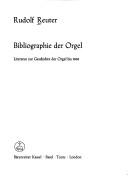 Bibliographie der Orgel