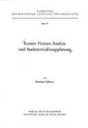 Kosten-Nutzen-Analyse und Stadtentwicklungsplanung