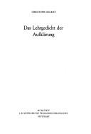 Das Lehrgedicht der Aufklärung