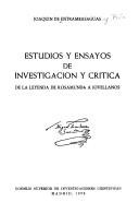 Estudios y ensayos de investigación crítica de la leyenda de Rosamunda a Jovellanos