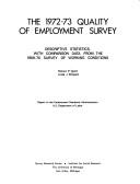 The 1972-73 quality of employment survey