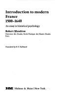 Introduction à la France moderne, 1500-1640