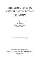 The structure of Netherlands Indian economy