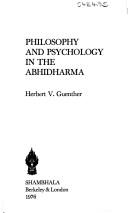 Philosophy and psychology in the Abhidharma