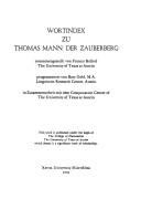 Wortindex zu Thomas Mann, Der Zauberberg