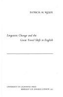 Linguistic change and the great vowel shift in English