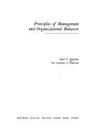 Principles of management and organizational behavior