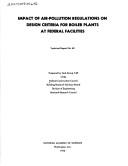 Impact of air-pollution regulations on design criteria for boiler plants at Federal facilities