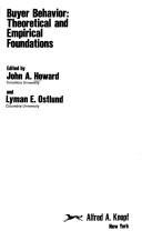 Buyer behavior: theoretical and empirical foundations