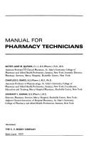 Manual for pharmacy technicians