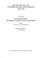 Die Protokolle des österreichischen Ministerrates, 1848-1867