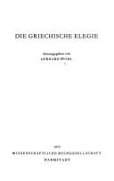 Die griechische Elegie