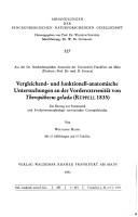 Verleichend- und funktionell-anatomische Untersuchungen an der Vorderextremität von Theropithecus gelada (Rüppell 1835)