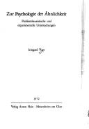 Zur Psychologie der Ähnlichkeit