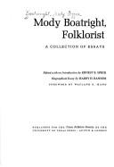 Mody Boatwight, folklorist