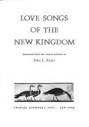 Love songs of the New Kingdom